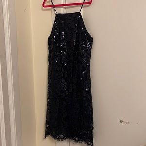 Navy lace dress
